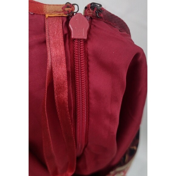 Amanda Smith Floral Print A Lined Silk Skirt Size 14 Church - Picture 4 of 6